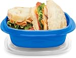 Rubbermaid TakeAlongs On les contenants Go Food Storage et de préparation des repas, 2.9 Conteneurs carrés de tasse, 4-Pack (2115739)
