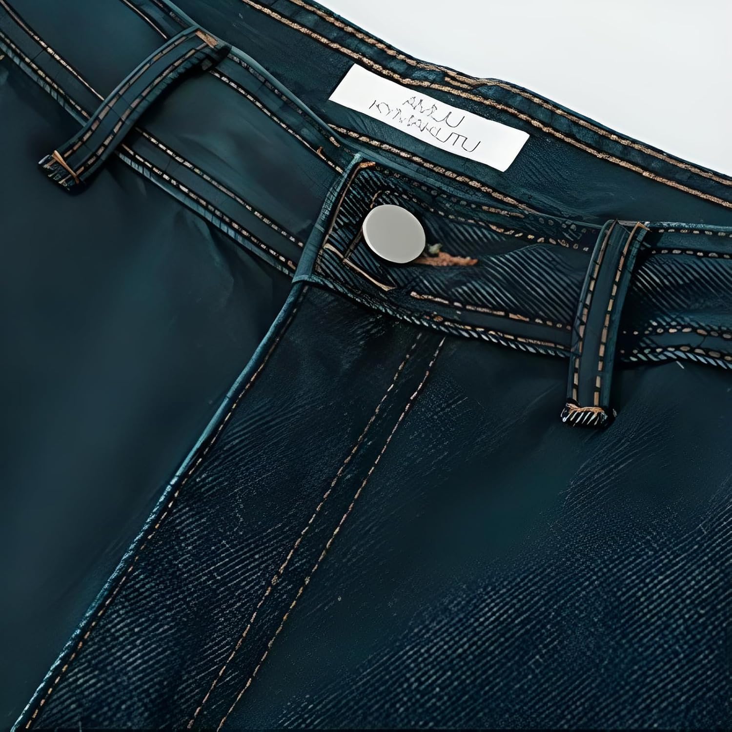 [COVANK] 脚長効果デニム 高腰ワイドパンツ フレンチヴィンテージ風 春・秋用 伸縮性あり 太ももカバー オフィスカジュアル