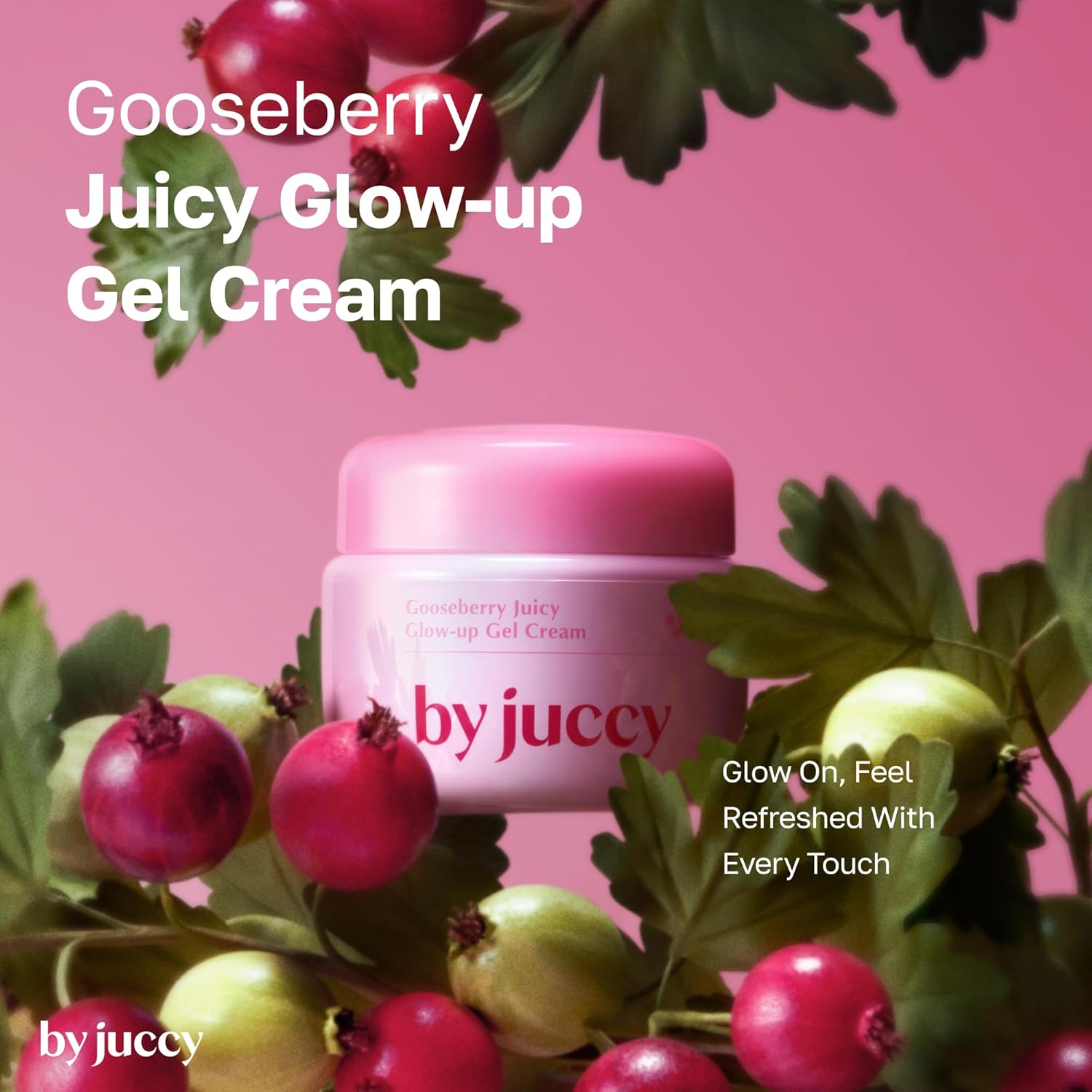Gooseberry Juicy Glow-up Gel CreamㅣDaily Hydration, Even Skin ToneㅣGooseberry, Alpha-Arbutin, Niacinamide, Centella AsiaticaㅣKorean Skin Care, Korean Moisturizer | By Juicy | 1.85 Fl.oz