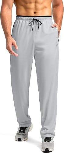 G Gradual Pantalones deportivos de malla ligeros con bolsillos con cremallera, transpirables, de secado rápido, pantalones deportivos para