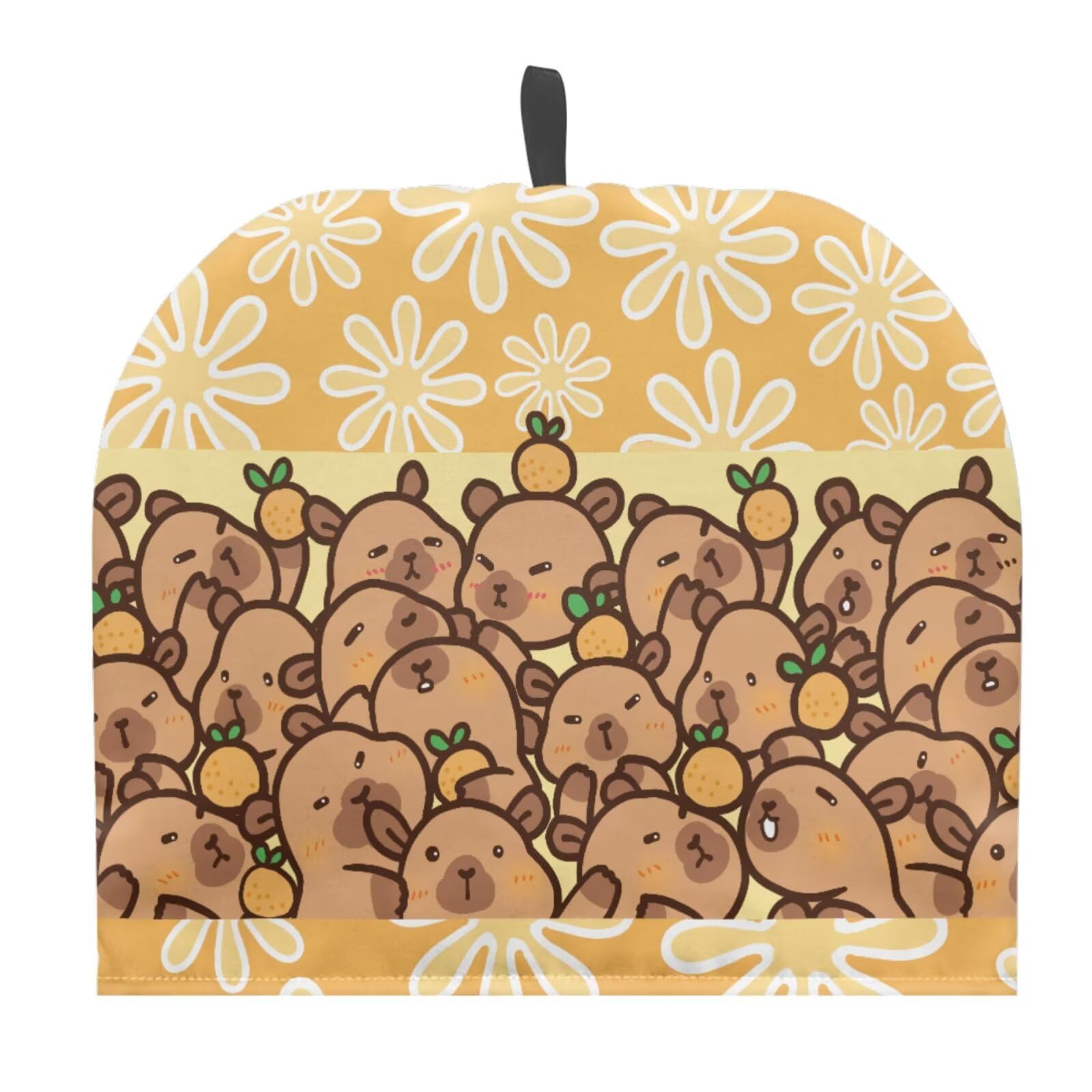 Drnuikhe Cute Guinea Pig Print Dustproof Kitchen Tea Cosy, Easy to Use Washable Teapot Cozy Cover Breakfast Warmer Insulation and Keep Warm, Home Dining Room Tea Party DΓ©cor