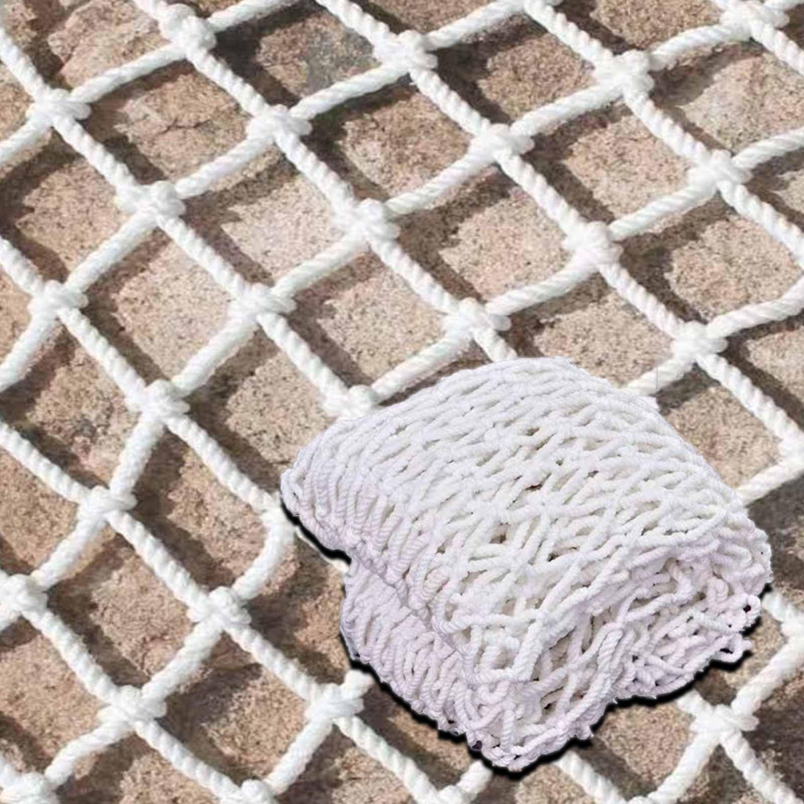 Bezpieczna siatka wspinaczkowa dla dzieci – biała siatka linowa na balkon, do ogrodu, na plac zabaw i do użytku wewnątrz i na zewnątrz, łatwa instalacja i ochrona dzieci