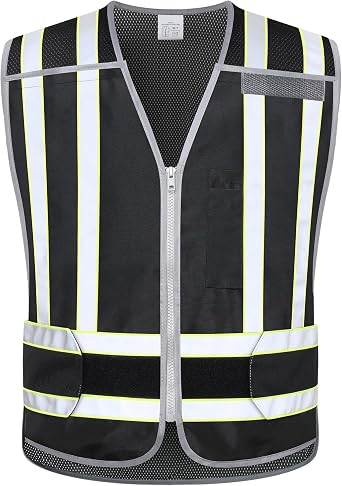 Traffic Vest, Breakaway Police Reflective Vests, Hi Vis | Class 2 Safety Vest Lime Green, 4 Point Heavy Duty High Visibility Vest