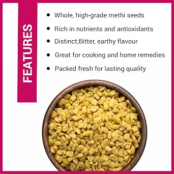 JALPUR MILLERS Fenugreek Seeds–whole Methi seed rich in essential nutrients and antioxidants–Whole Fenugreek Seed Ideal for Cooking,Digestion,Skin Care & Hair Care–Natural Spice Seeds – 500g(Pack 1)