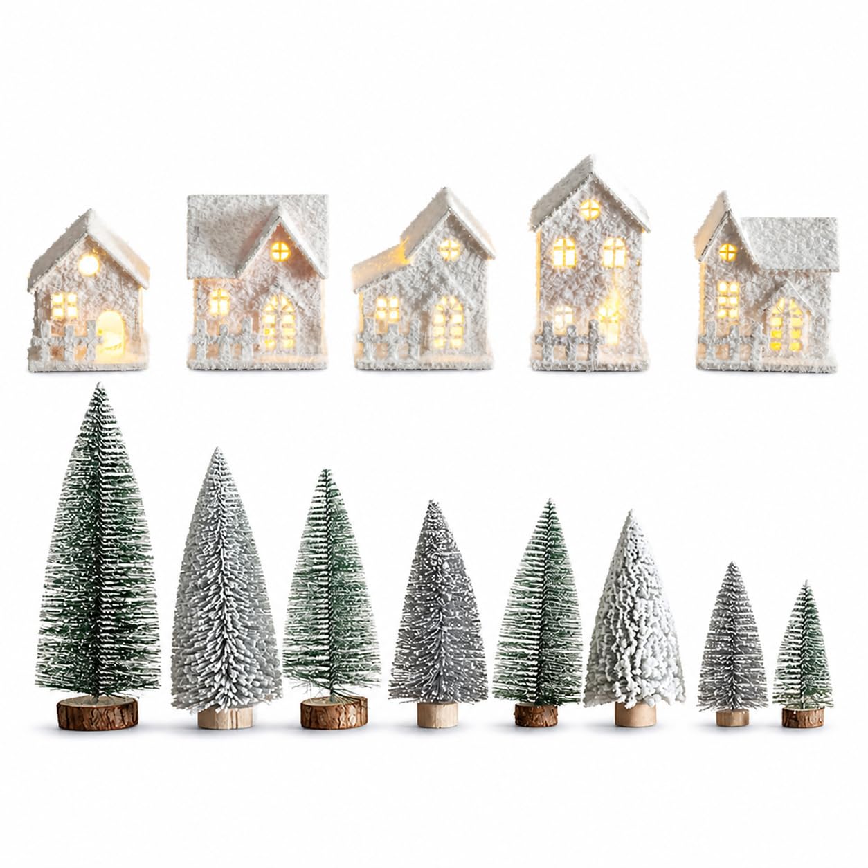in Legno Luminosa, Set decorativo natalizio composto