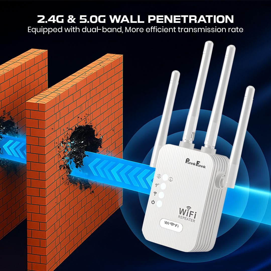 PunnkFunnk WiFi Extender - Boost Your Signal! -3