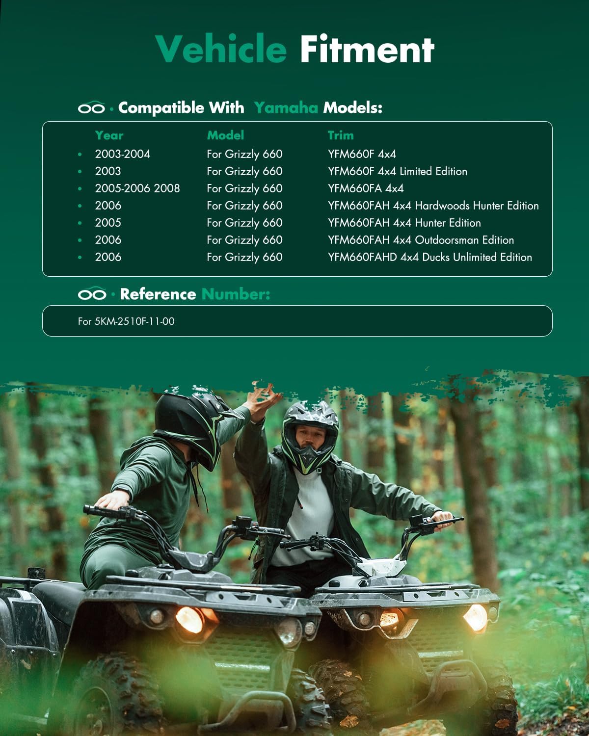 SCITOO 5KM-2510F-11-00 Front Left CV Axle Fits For 2003-2008 For Yamaha Grizzly 660