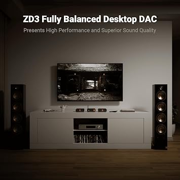 Fosi Audio V3 Mono Power Amplifier and ZD3 Desktop DAC Preamp for Home Theater