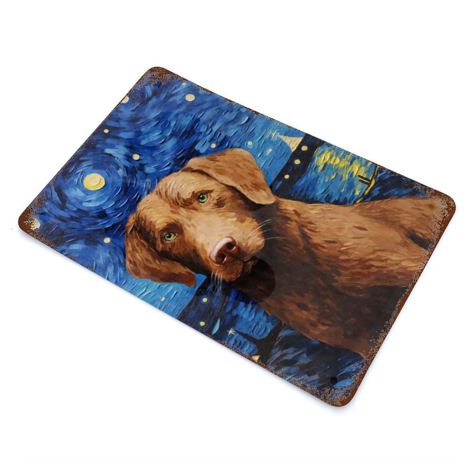 Chesapeake Bay Retriever Retro Metal Sign 11.8"x7.9", Classic Wall Plaque for Garage, Pub Or Kitchen