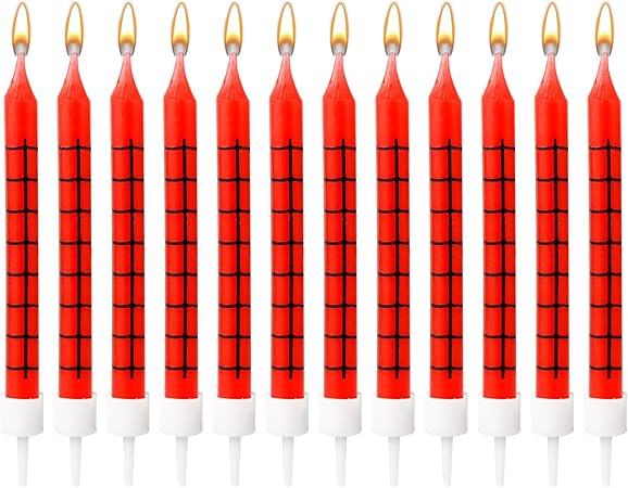 24pc Spiderman Cake Candles - Spider Web Design For Birthday Parties