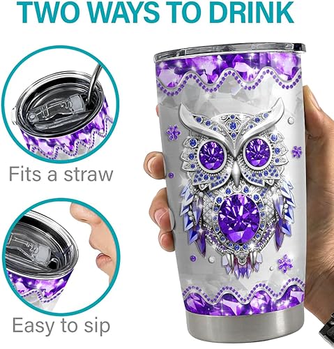 Vista 98 de SANDJEST Vaso de dragón divertido de 20 onzas, de acero inoxidable, aislado, taza de viaje, taza de café, regalo para hombres y mujeres, amantes