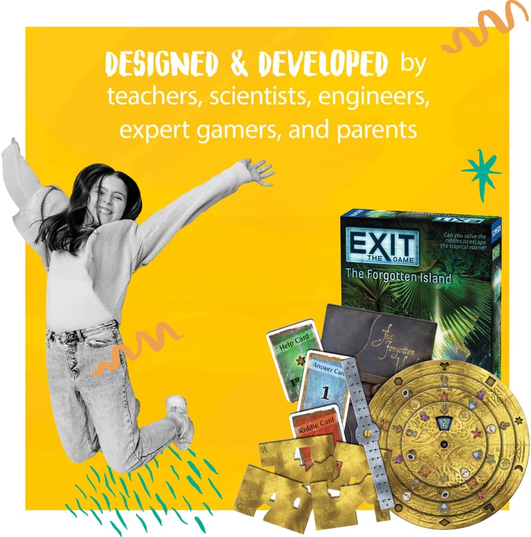 Exit: The Forgotten Island | Exit: The Game - A Kosmos Game | Family-Friendly, Card-Based at-Home Escape Room Experience for 1 to 4 Players, Ages 12+