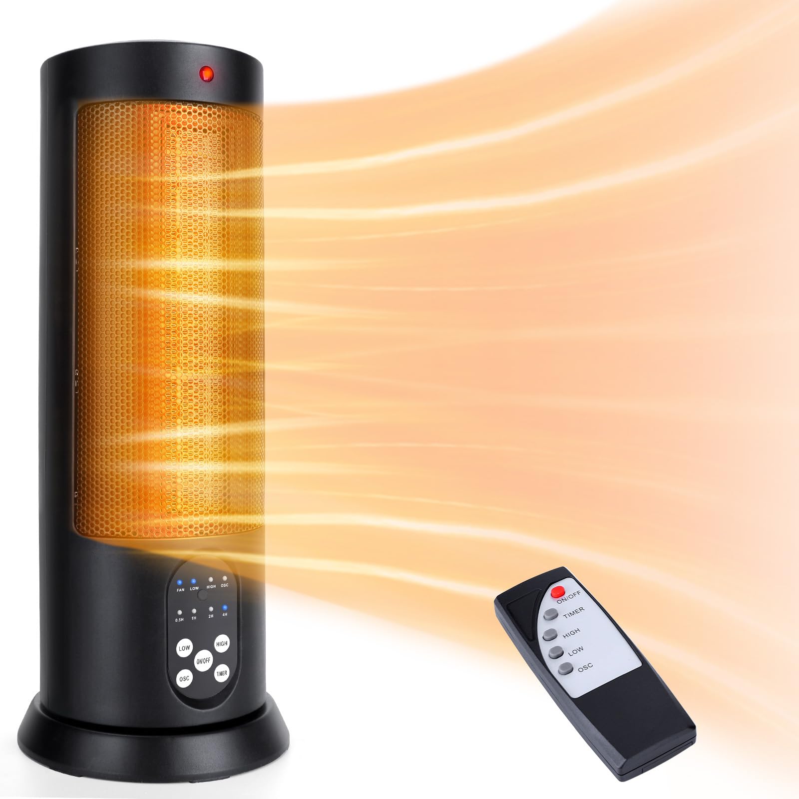 Yznahre Keramische Ventilatorkachel, Verwarmingstoestel, 2000 W Energiebesparende Ventilatorkachel Elektrische Verwarming Verwarming Met Oververhittingsbeveiliging Mini Elektrische Verwarming