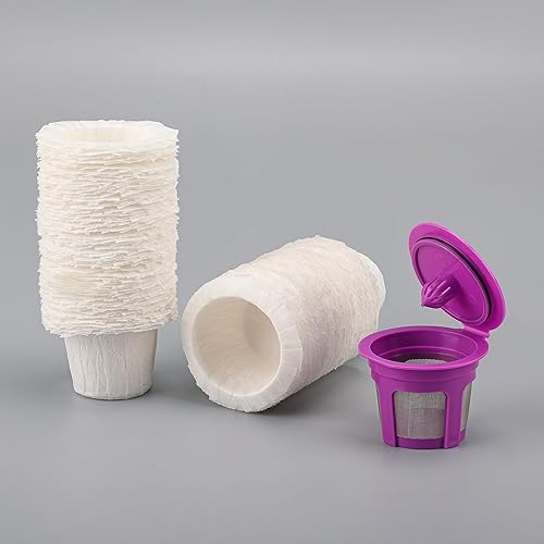 Filtros de café desechables, papel de filtro de café de 200 unidades para cafeteras Keurig de una sola porción 1.0 y 2.0, se adapta a todas las