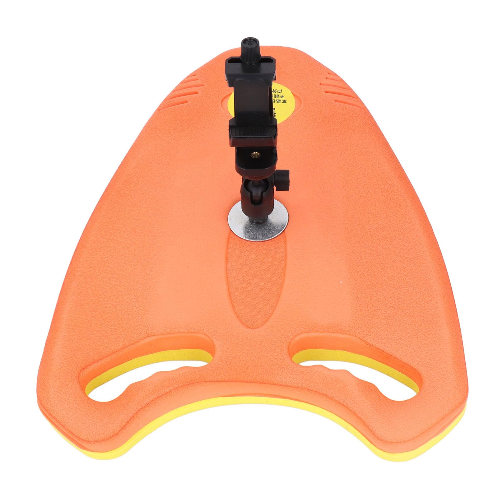 Kuuleyn Swim Kickboard with Phone Holder, Supportive Kick Board, Foldable EVA Foam Swimming Float Board with 1/4 Inch Thread for Panoramic Cameras Action Cameras (Orange)