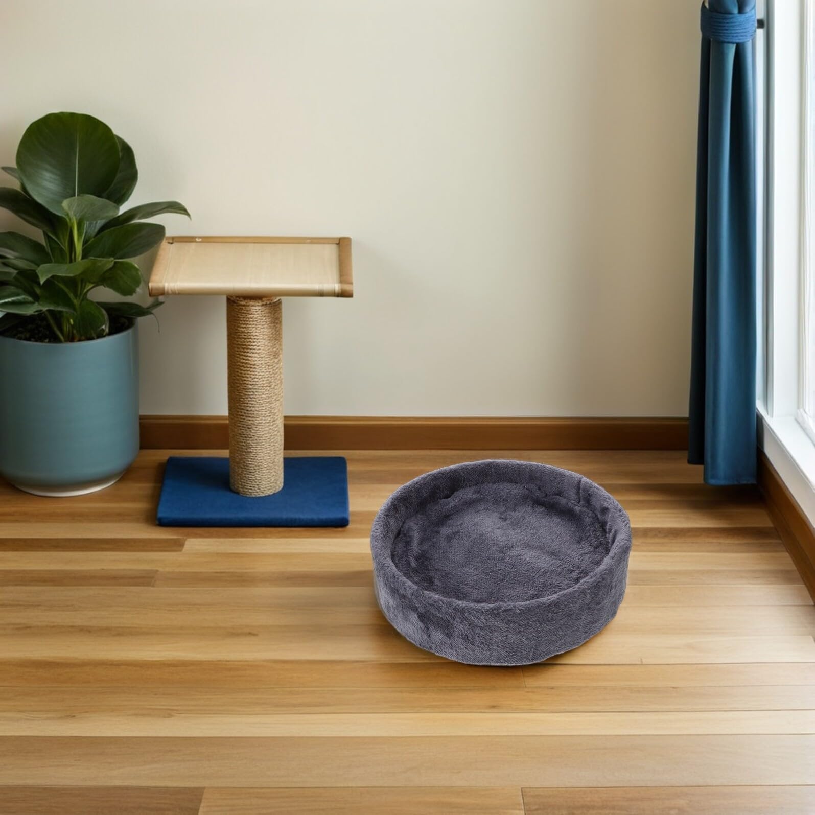 Katzenhängematte Ersatzteil Fleece 30X30cm Dunkelgrau Komfortable Katzenbaumauflage für Wohnungskatzen Waschbares Haustierbett Einfach Montierbar