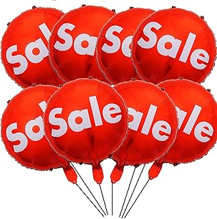 8PCS Red Sale Foil Balloon 18inch Round Sale Mylar Balloon