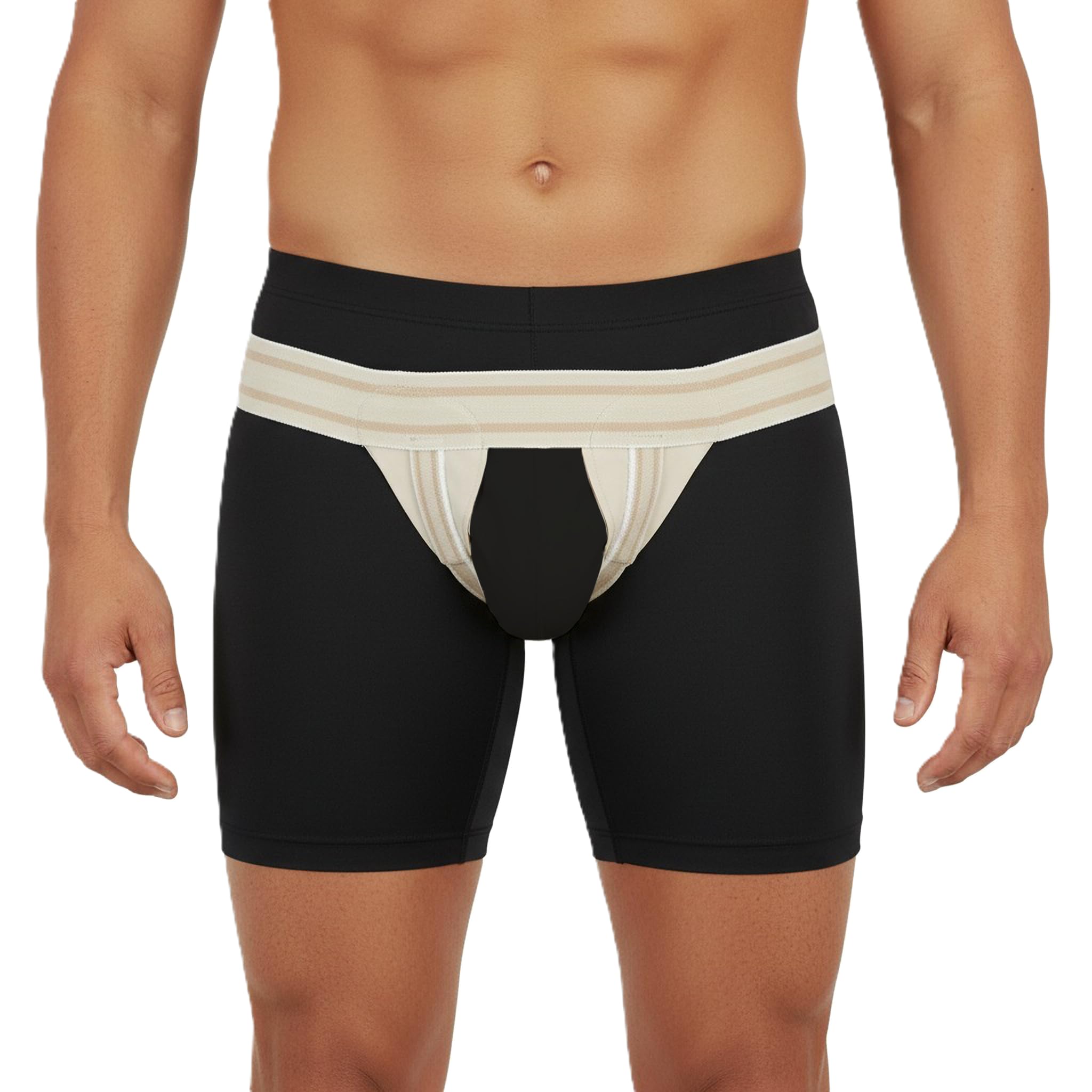 Inguinal Groin Hernia Truss Support Belt - Double Beige