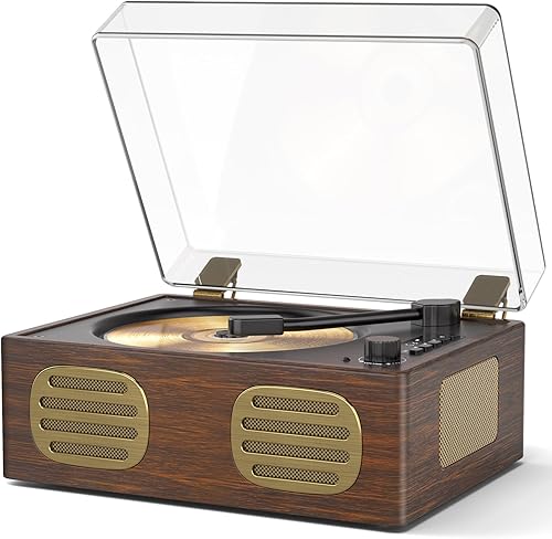 Miniatura 12 de Reproductor de CD Bluetooth portátil con altavoz, reproductor de CD retro, pantalla LED, reproducción USB, entrada/salida AUX, recargable, perfecto