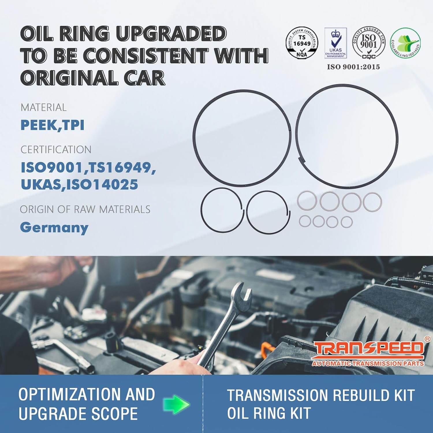 TRANSPEED JF010E RE0F09A Transmission Sealing O-Ring kit For Nissan-Altima Maxima Murano Versa RE0F09B 3.5L