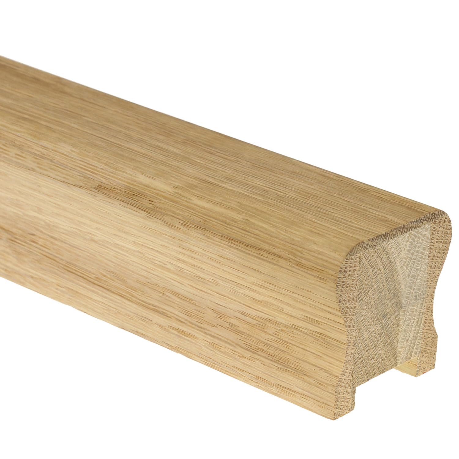 Jackson Woodturners Oak Hr Handrail With 41Mm Groove And Infill – Unfinished Engineered Stair Handrail – 1800Mm, 2400Mm, 3600Mm, 4200Mm (, 2400Mm Length)