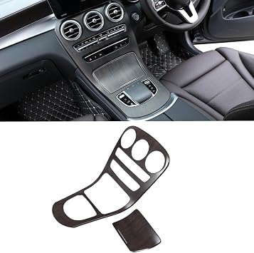 Center Console Panel Control Decoration Cover Center Console Decoration Frame Interior Parts Interior Panel Car Accessories Car Accessories ABS 2 Piece Set Fits Mercedes-Benz New C-Class 2019