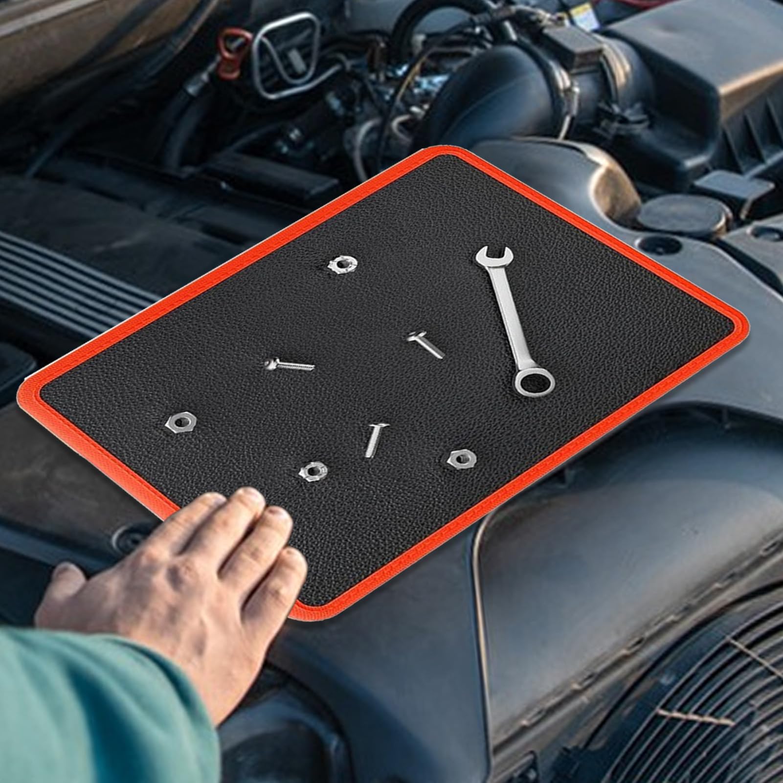 Magnetische Werkzeug-Halter-Matte Rutschfeste Ablage, Schrauben, | Schwere Flexible Magnet-Teilematte Organizer für Kfz-Mechaniker, Garagen-Arbeitsbank, Wartung und ingenieur