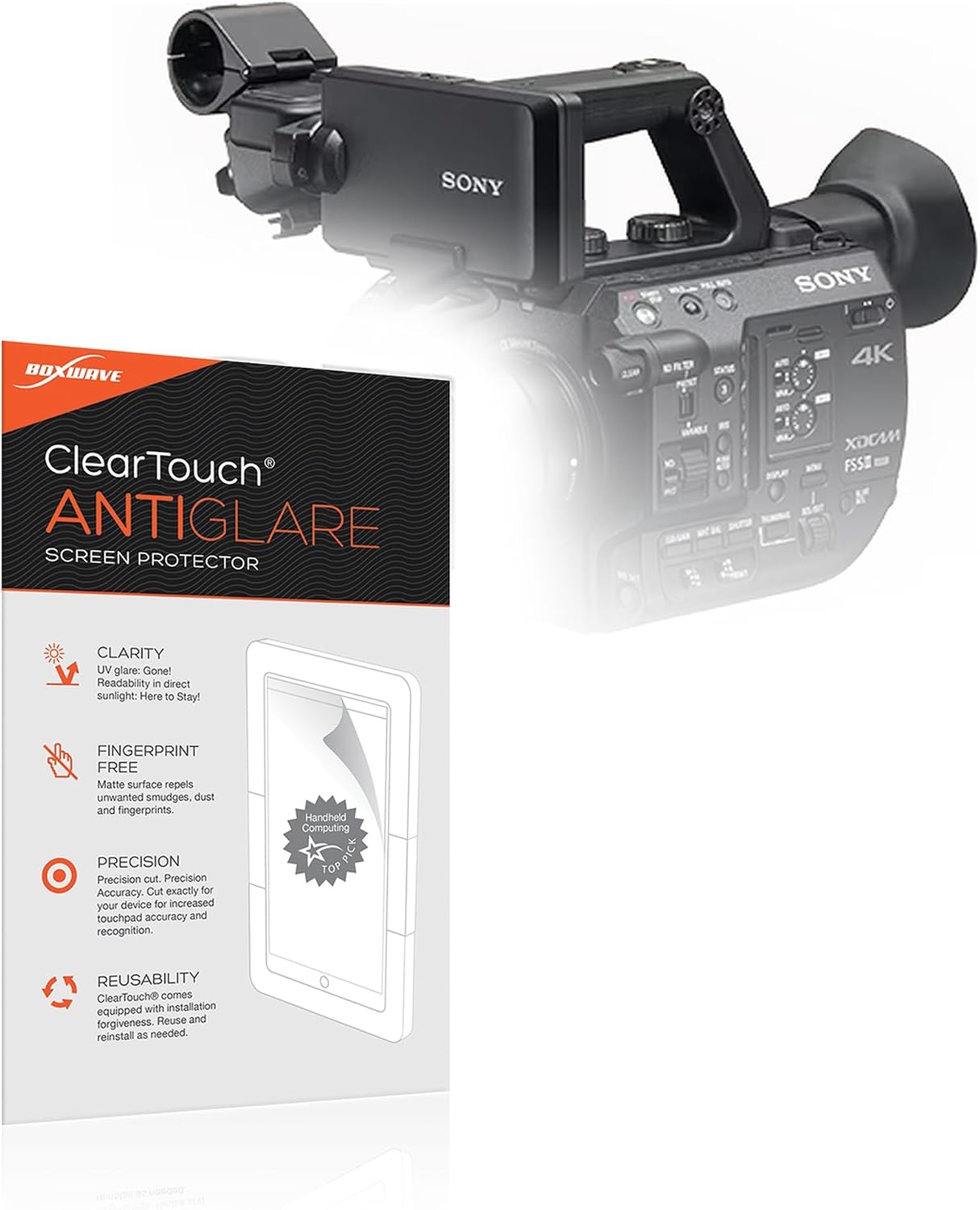 BoxWave Screen Protector Compatible with Sony PXW-FS5 - ClearTouch Anti-Glare (2-Pack), Anti-Fingerprint Matte Film Skin