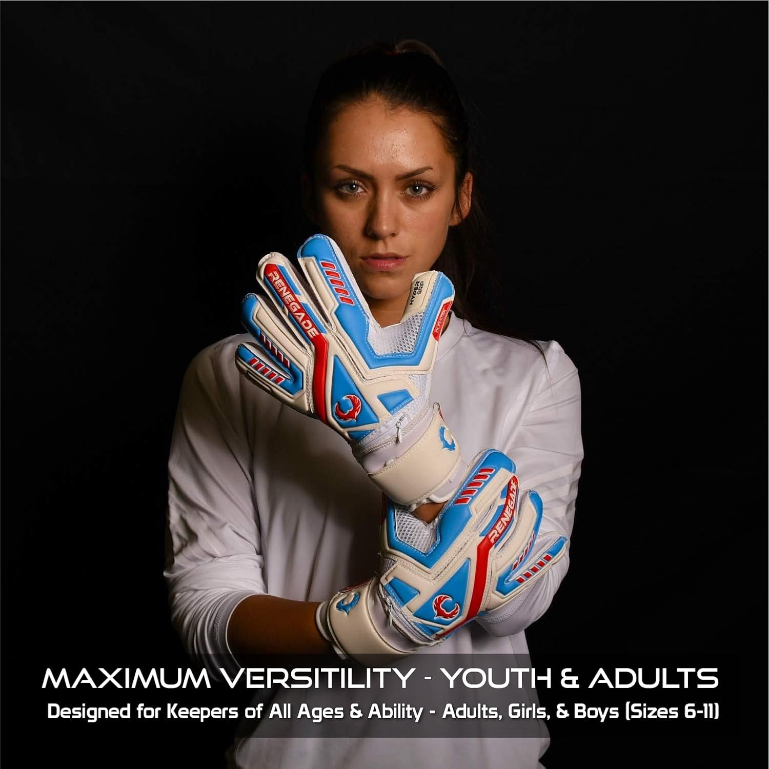 Renegade GK Talon Goalie Gloves - Adult, Youth, & Kids (Sizes 5-11, 5 Styles, Level 3) Pro-Tek Fingersaves & 3.5+3MM Hyper Grip XD | Durable Goalkeeper Glove for All-Around Play | Based in The USA