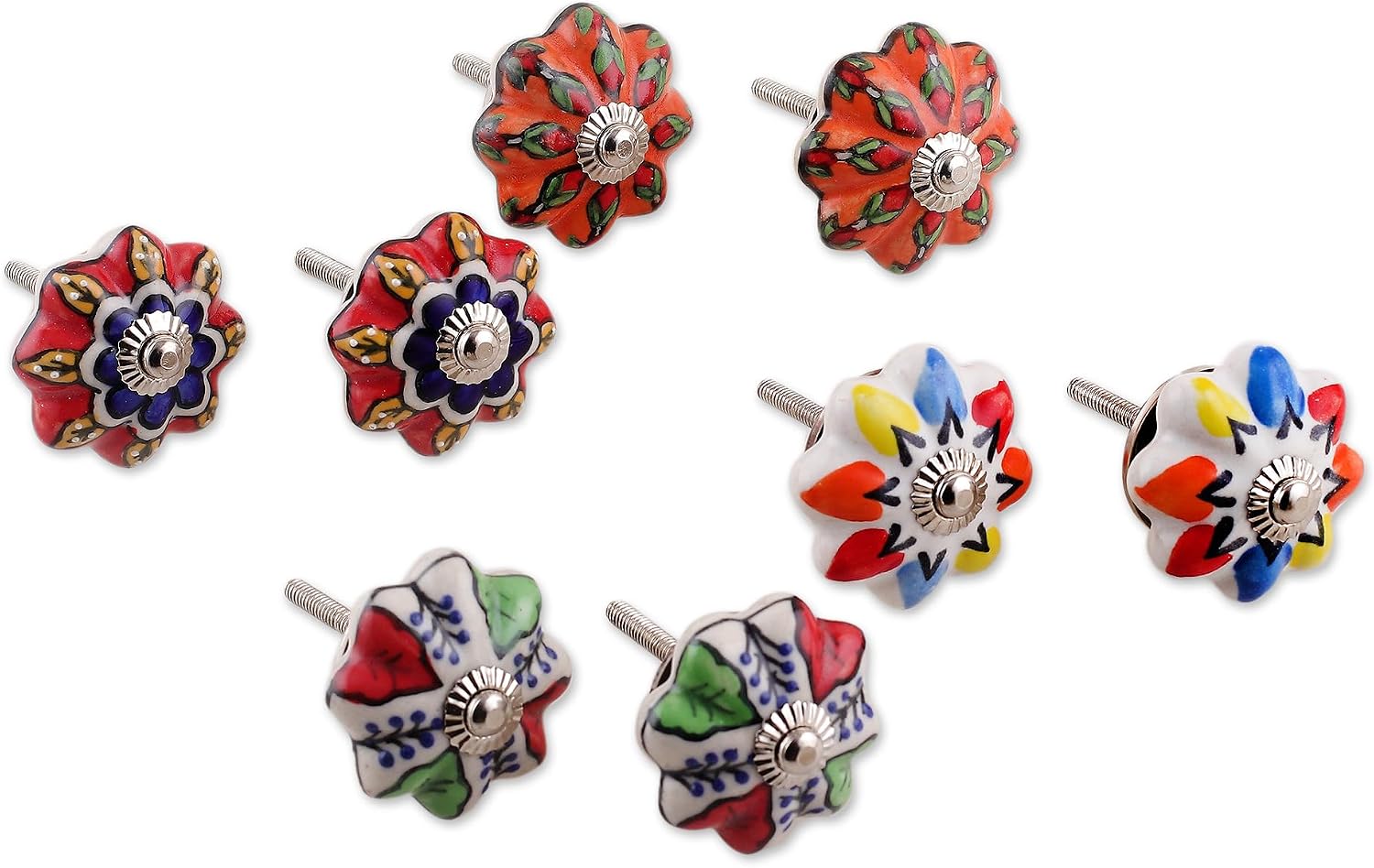 NOVICA Cabinet Accessory from India 'Vibrant Utopia'