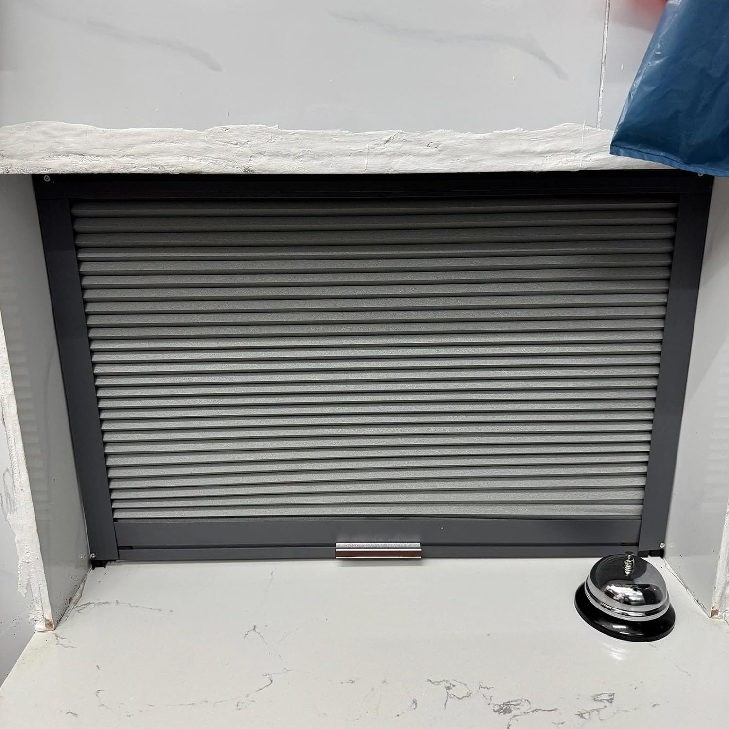 Retractable Tambour Door Kit - Space-Saving Accordion Sliding Roll-Up Door for Kitchen Pass-Through, Easy Installation, Modern Design, Ideal for Pantry & Closet Storage