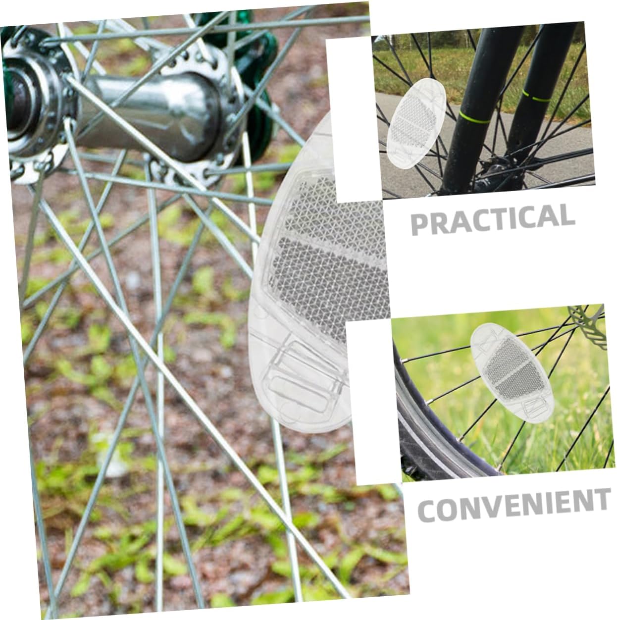 10Pcs Reflective Bike Wheel Lights Safety Reflectors for Bicycles Reflectors for Mountain Road Bikes Enhance Visibility Low Light