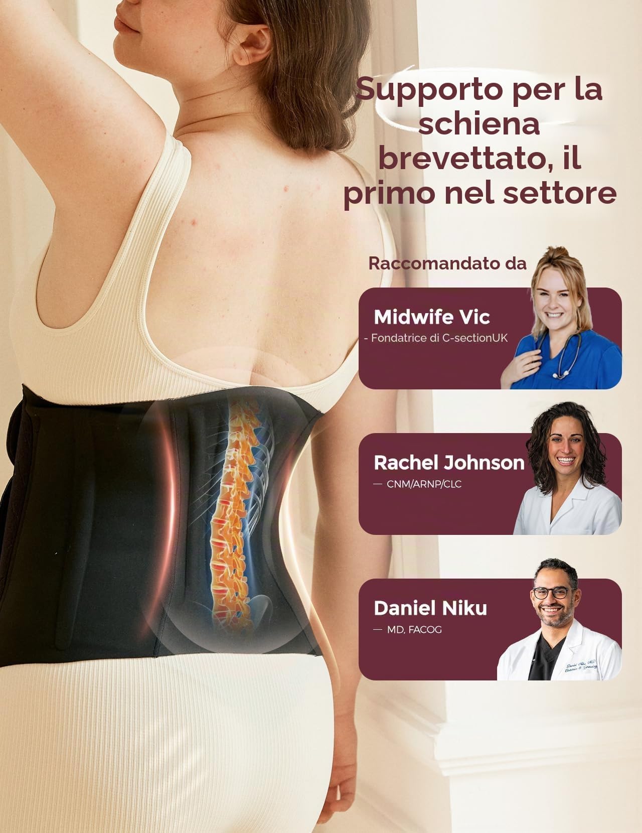 Momcozy Ergowrap Cintura Post-Parto, Compressione 3D & Supporto Dorsale per la Rigenerazione Post-Cesare, Fascia Addominale Senza Cuciture per la Vita Quotidiana & lo Sport, Shapewear Postpartum