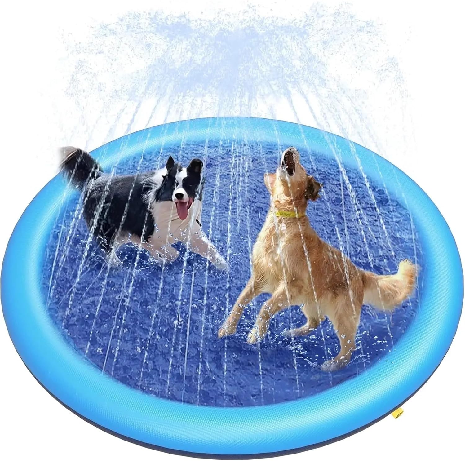 Large Dog Splash Pad - Durable Non-Slip Water Play Mat for Summer Fun