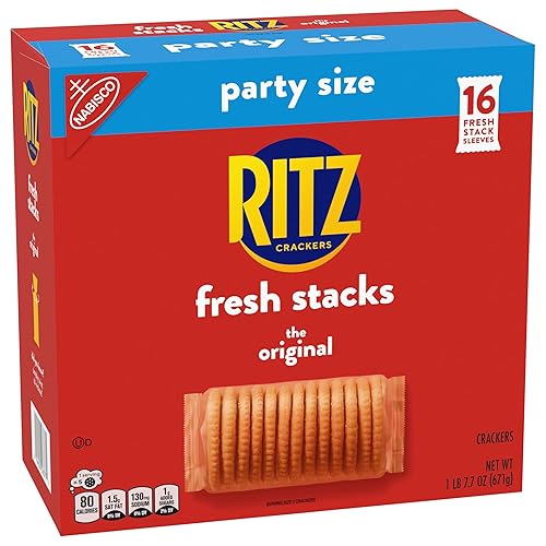 Miniatura 15 de RITZ Fresh Stacks galletas originales, aperitivos de viaje a granel, tamaño de fiesta, aperitivos escolares, 6 cajas (96 paquetes de aperitivos
