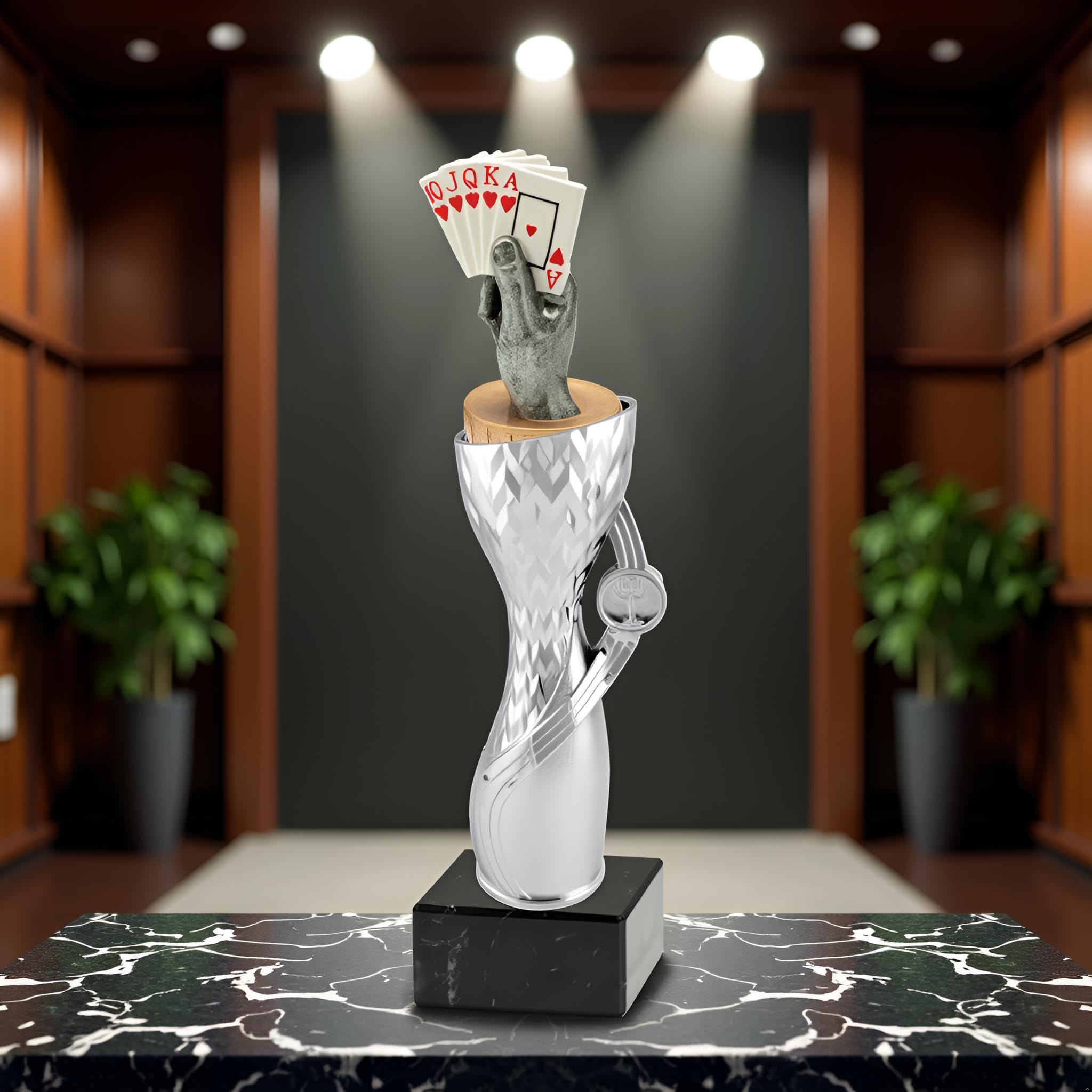 Generico Trofeo Carte Poker, Bridge, Blackjack, Burraco Personalizzato