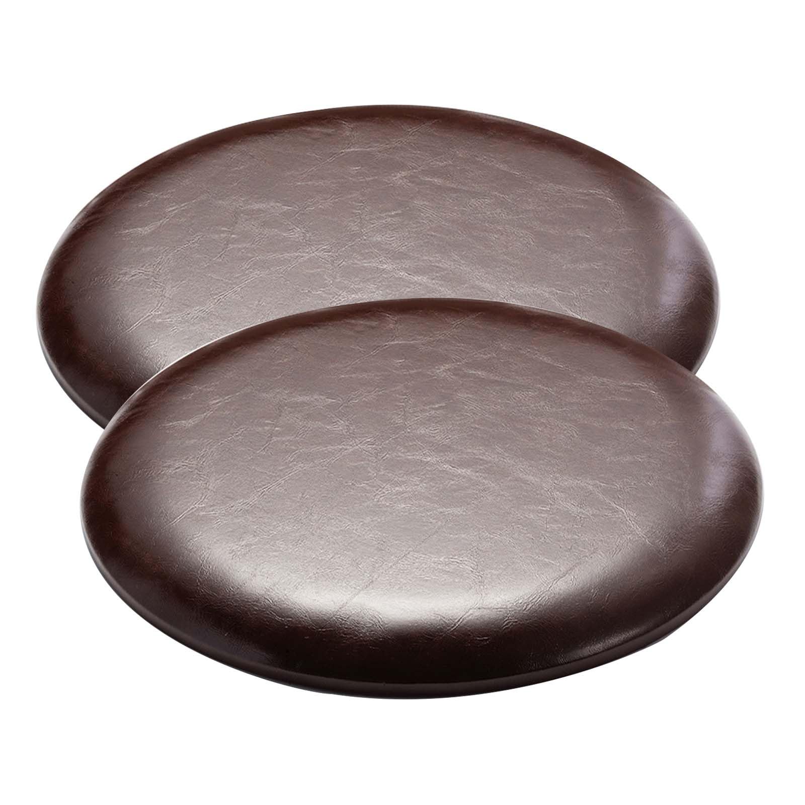 Lot de 2 coussins de chaise ronds en mousse imperméables pour extérieur, 40 x 4 cm, confortables pour jardin, terrasse et camping
