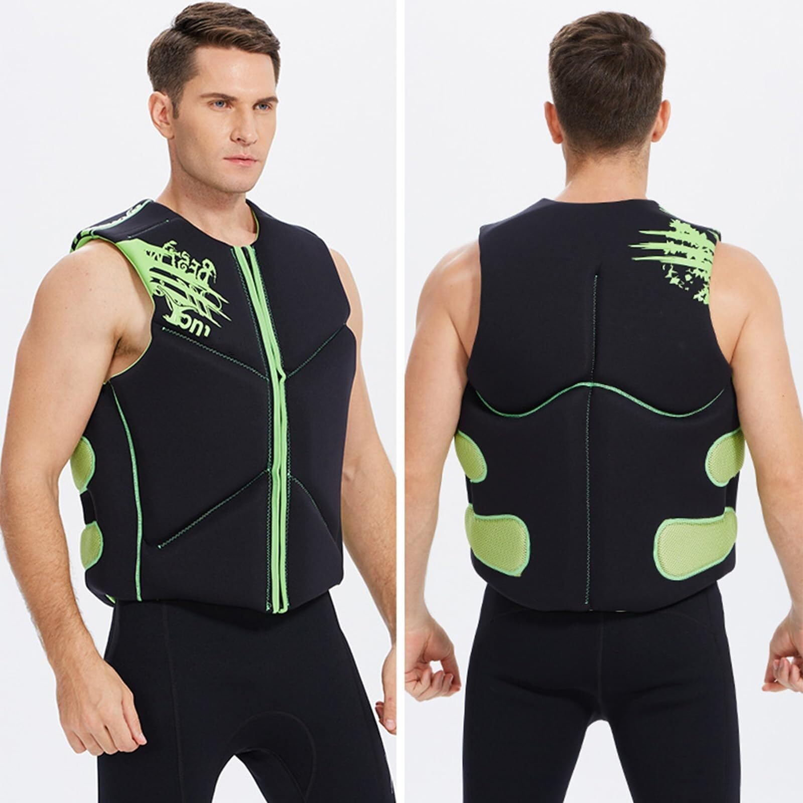 River Vest Unisex Alta Galleggiabilità Portatile in Neoprene con Rete di Drenaggio per Pesca Mosca Surf Barca