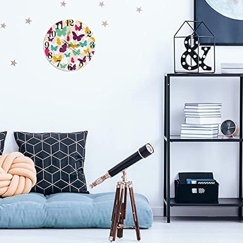 Miniatura 5 de Wall Clock Butterfly Wall Clock, 10 Inch Silent Non Ticking Quartz Battery Operated Round Wall Clocks for HomeKitchenOfficeSchool Clock