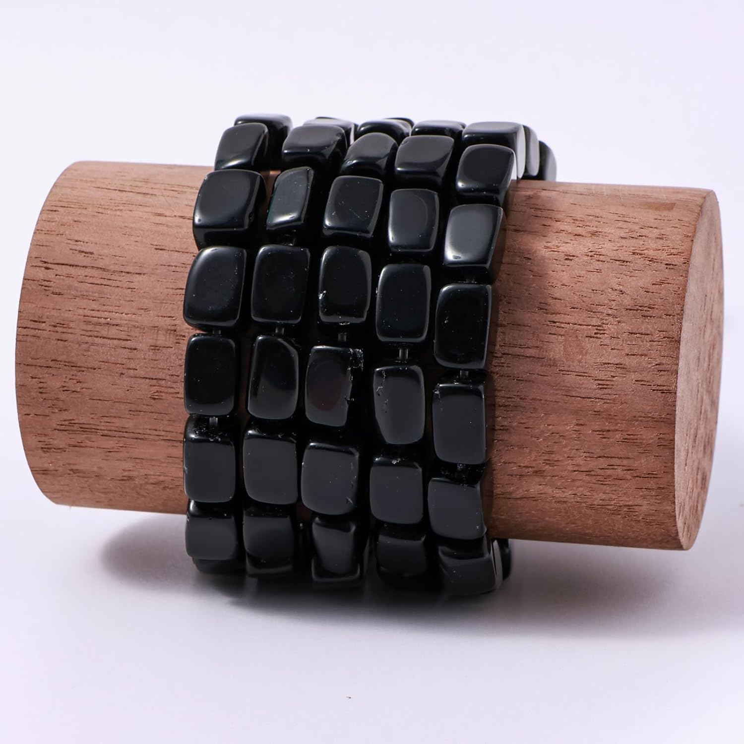 Natural Large Black Onyx Agate Cube Stone Beads 8x11mm 38cm/str Loose Semi Gemstone Stone Square Beads for Making Bracelets Necklace - Image 2