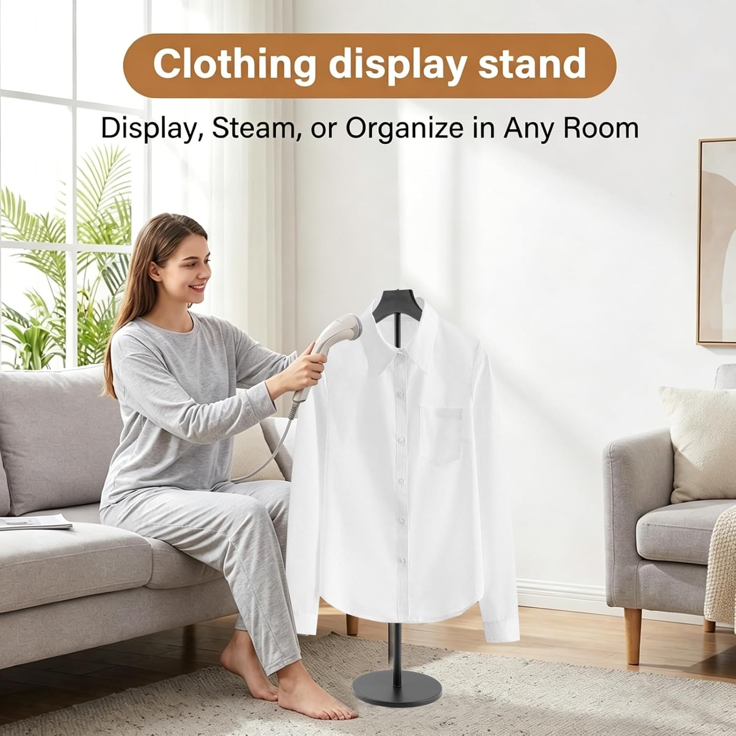 2 Pack Shirt Display Stand, 20-33 Inch Height Adjustable Mannequin Torso Stand Dress Form, Multi Purpose Clothing Display Holder for Shorts, Suits, Coats, T-Shirts & Jackets