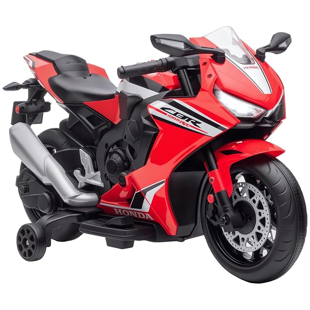 HOMCOM Moto Eléctrica con Licencia Honda Niños 3-5 Años 90x44x52 cm Rojo