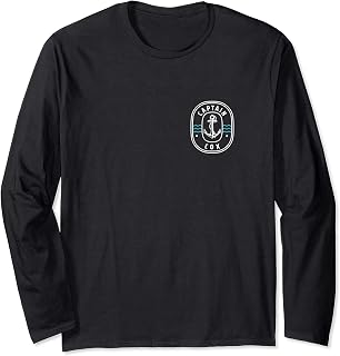 (2 Sided Print) Captain Cox Personalized Boating Gift Long Sleeve T-Shirt
