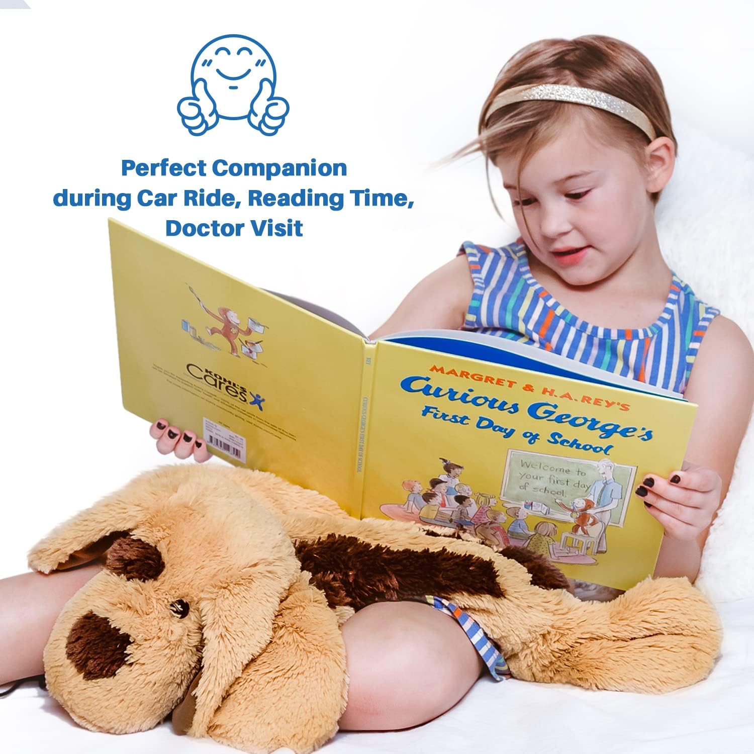 Weighted Stuffed Animals for Anxiety by Lakikid, 5 lbs Weighted Lap Pad for Kids & Adults Best Multi Sensory Experience for Calm & Focus On The Go