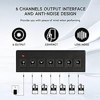 Vista 4 de GHOSTFIRE GS6 Fuente de alimentación de pedal de guitarra 9V/1000mA de alta corriente para 9V/12V/18V Pedales de efecto (GS6)