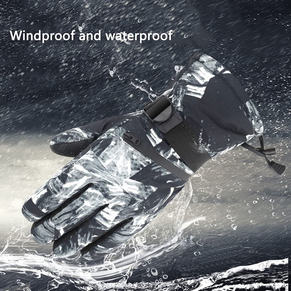 Rękawice termiczne, -20℉ odporne na niskie temperatury ekran dotykowy rękawice narciarskie wodoodporne rękawiczki zimowe rękawice śnieżne do jazdy na rowerze snowboardzie pieszych wędrówek sportów na świeżym powietrzu
