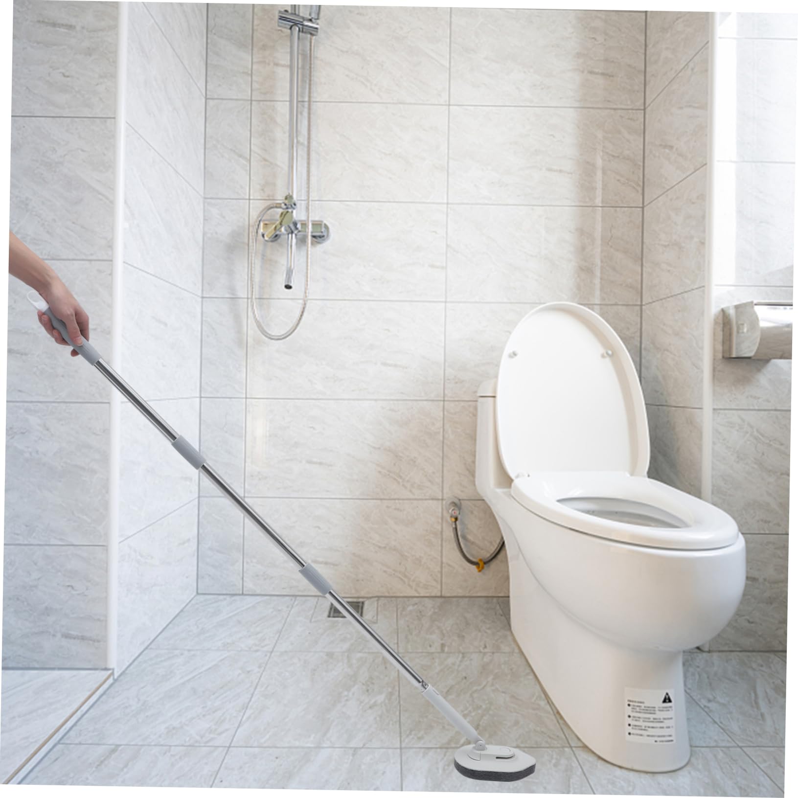 Cepillo De Suelo Rígido Para Fregar Pisos y Azulejos De Baño Cepillo Multiusos Mango Para Limpieza De Ducha y