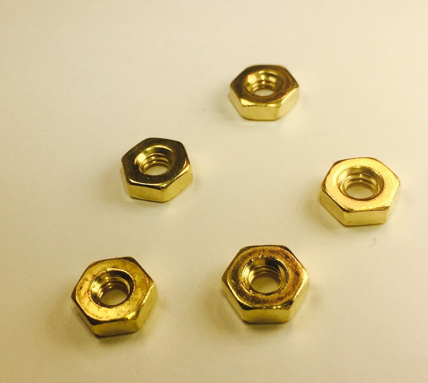 10-32 Solid Brass Hex Machine Screw Nut (100 Pack) by Serval Products