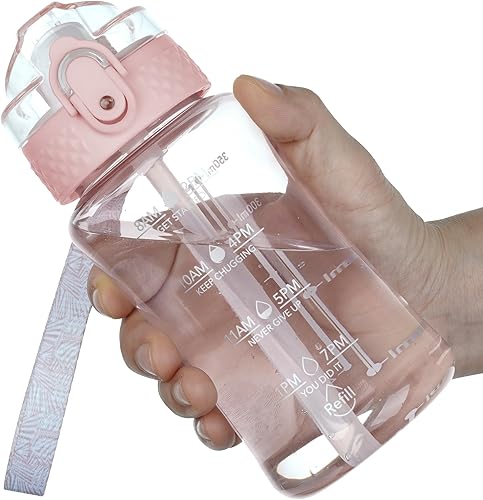 Miniatura 22 de OLDLEY Botella de agua para niños de 17 onzas para la escuela, motivacional con popote de silicona, Tritan a prueba de fugas, sin BPA, reutilizable