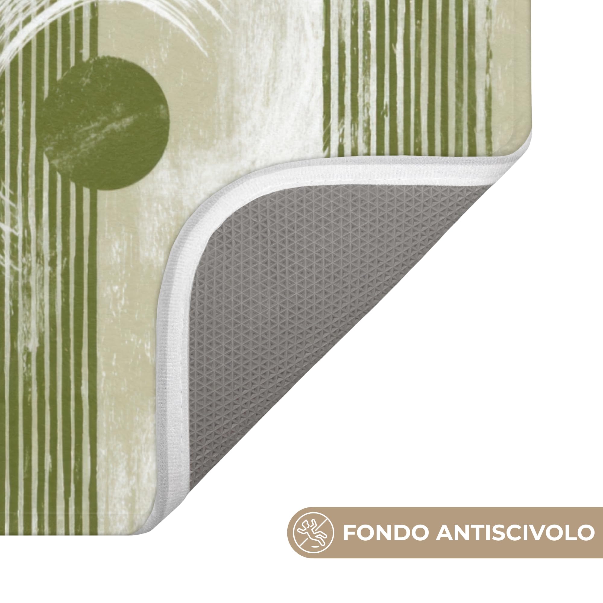 Tappeti Bagno Tappetino Doccia Assorbente Bath Mat Decorazioni | 60x90 cm - Rettangolare - Memory Foam Tappeto Lavabile Moderni Artistico - Moderno - Verde